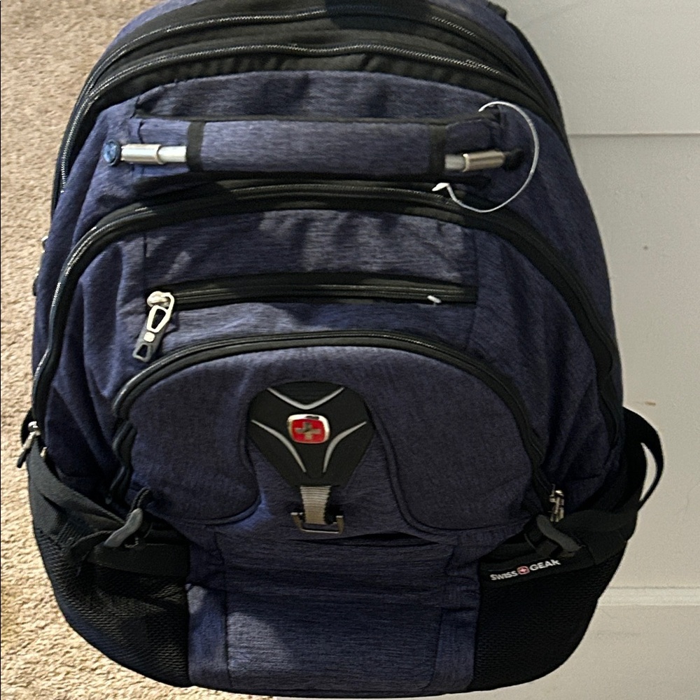 SwissGear Navy Backpack with Black Accents